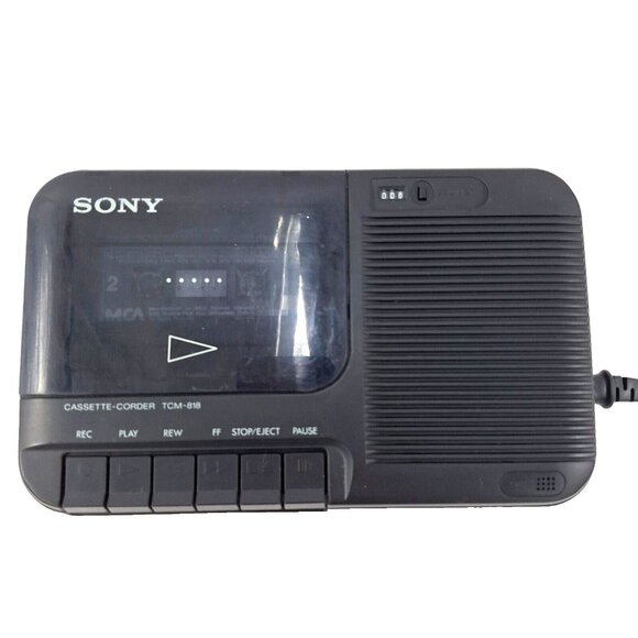 Sony Cassette-Corder with Built-In Condenser Microphone TCM-818 with Counter - Picture 1 of 14